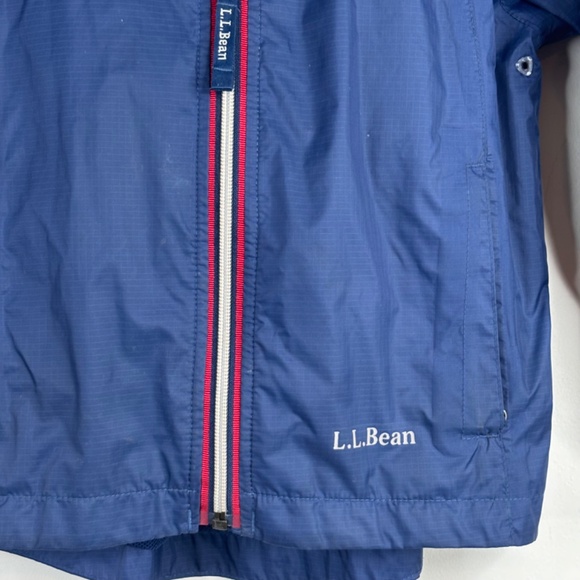 LL Bean Discovery Rain Shell 5-6 Windbreaker Lightweight Jacket Fill Zip Blue - Picture 2 of 10